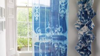 The Gate, Cyanotype on silk