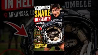 🐍 A Snake Was Hiding In His Helmet #usa #usashorts #maumelleschool #arkansas#america #viralvideo