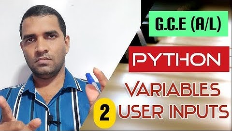G.C.E (A/L) ICT | Python Programming | Tamil Medium | PART 2