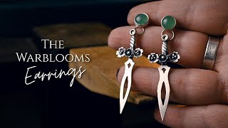 Making sterling silver earrings inspired by the story of the Goddess Freya.