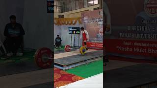 114kg snatch North East zone panjab University Chandigarh 2025