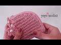 كروشية محفظة / بوك بسوستة سهل للمبتدئين -  How to crochet zippered coin purse#يويو_كروشية