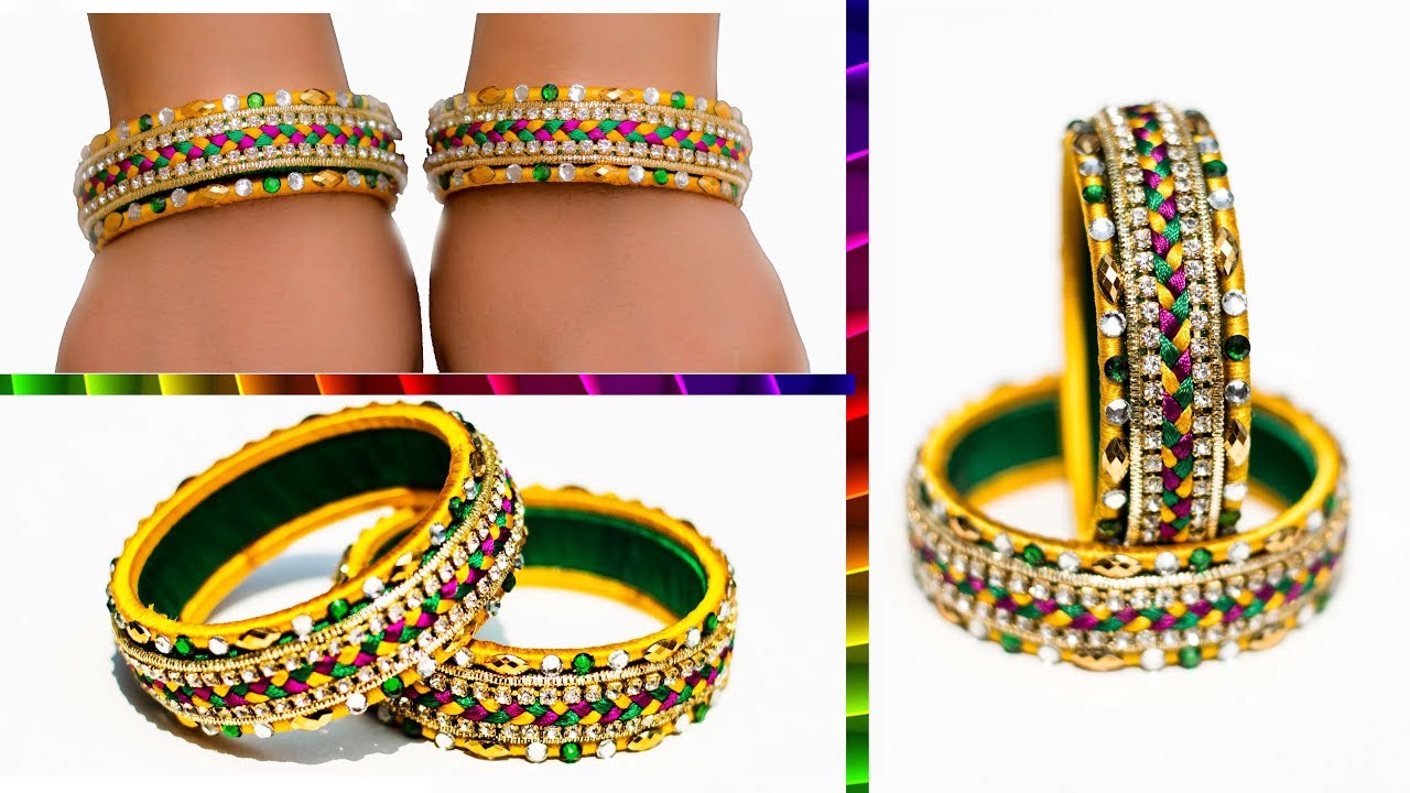 Make an awesome new bangle from old glass bangles OLD BANGLE REUSE