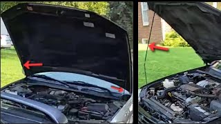 97-99 vs 00-01 Camry Hood Prop Rod vs Gas Shocks Struts & Windshield Wiper Cowl Difference! by 100mgd 408 views 7 months ago 1 minute, 8 seconds
