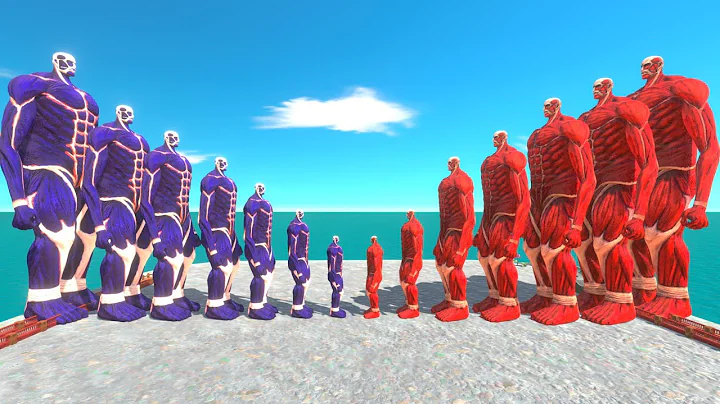 Ice Colossal Titan VS Angry Colossal Titan - Animal Revolt Battle Simulator