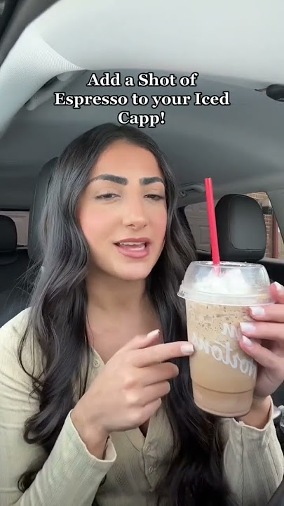 Tim Hortons Iced Capp Hack! #icedcapp #cappuccino #timhortons #espresso #drinks #frozendrinks