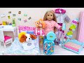 Baby Doll & puppy are packing clothes in suitcases for vacation trip! Play Toys family routine