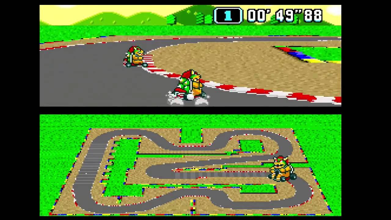 Super Mario Kart (SNES) - Mario Circuit 3 in 1'34''83 