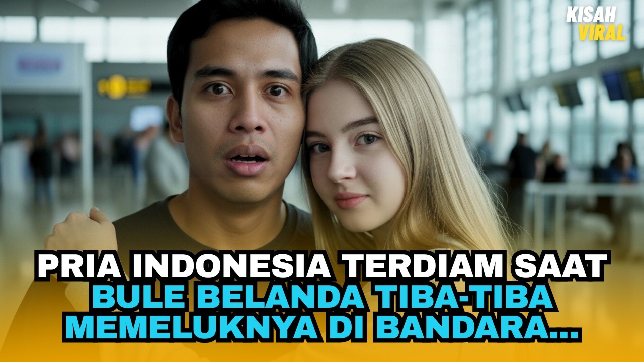 VIRAL‼️PRIA INDONESIA TERDIAM SAAT BULE BELANDA TIBA-TIBA MEMELUKNYA DI BANDARA‼️