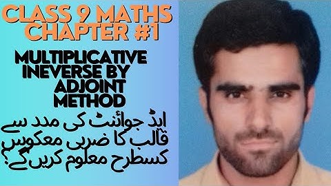 class 9 maths chapter 1 matrix | multiplicativ inverse by adjoint method | what is adjoint method?