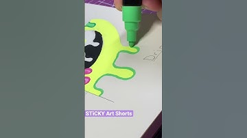 1 Character in 4 Styles Using POSCA Pens (DRIP Part 2) #shorts #artist #artchallenge