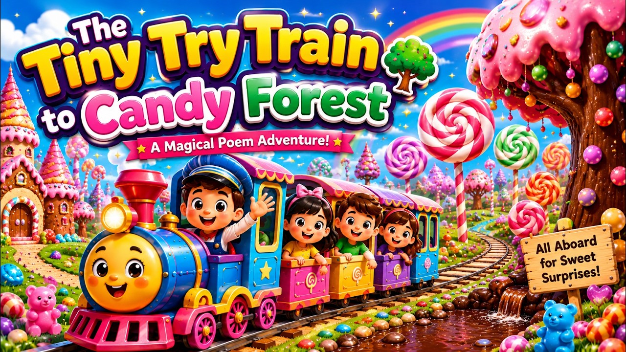 The Tiny Train to Candy Forest 🌳🍭 | Magical Kids Poem Adventure 🚂 - YouTube