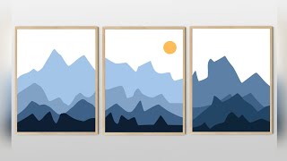 DIY Abstract Trio wallpaper ideas. Easy to make Landscape wallpapers. screenshot 1