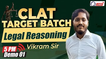 Legal Reasoning | Target Batch For CLAT By vikram Sir | Demo 01 @KD_LIVE  @SSCKDLIVE