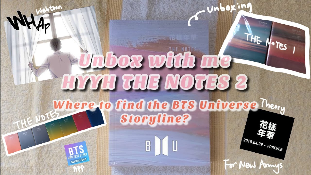 Unboxing 📦 HYYH The Notes 2 + Where to find the BTS Universe Storyline?  {Eng Sub}