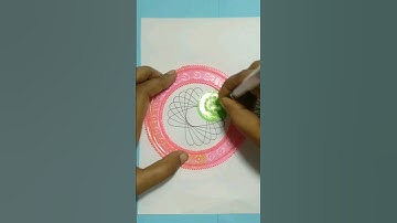 Easy Spirograph Art| Beautiful Spirograph Art #YouTube short  #viral short video
