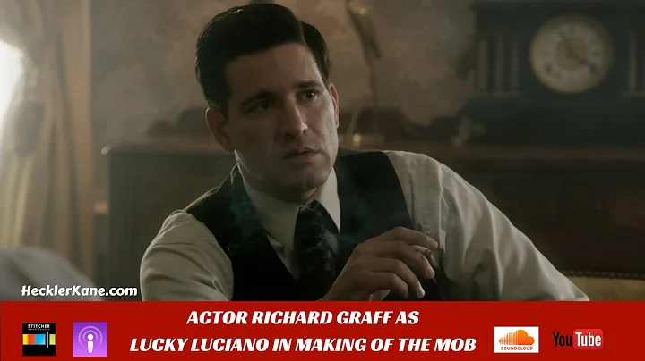Actor Richard Graff as Lucky Luciano in Making of ...