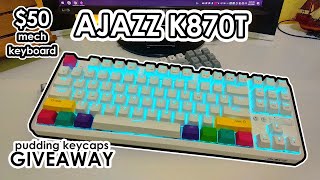 Ajazz K870T | BUDGET TKL | UNBOXING & OVERVIEW | Huano Browns, Typing Test | SOFTWARE | CHILL MUSIC