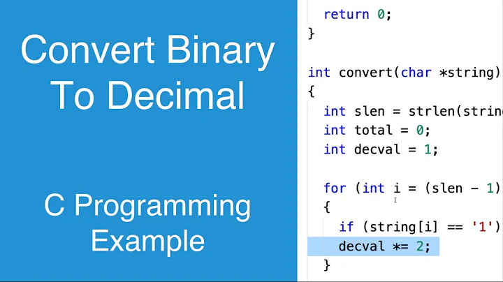 Master binary to decimal conversion with this C programming example