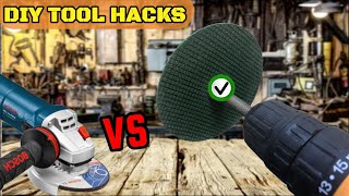 DIY Simple idea ! Convert Drill Machine into Angle Grinder | Hand drill Attachments