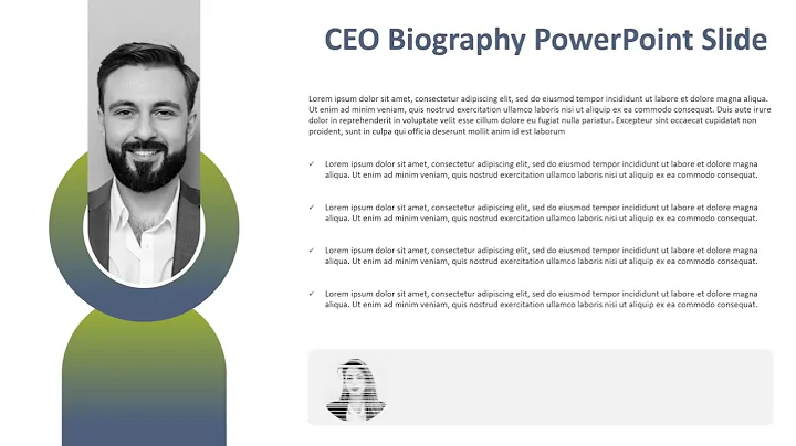 CEO Biography PowerPoint Presentation Slide | Kridha Graphics