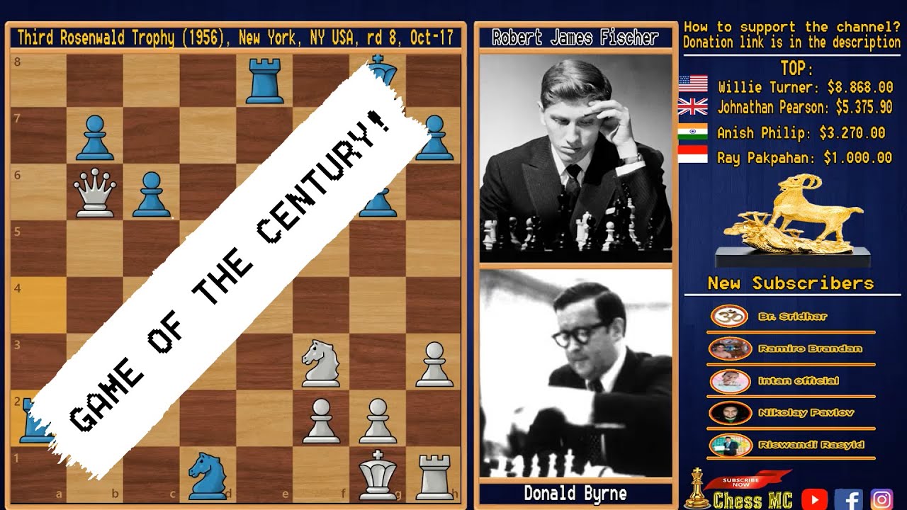 Donald Byrne vs Robert James Fischer (1956) The Game of the Century