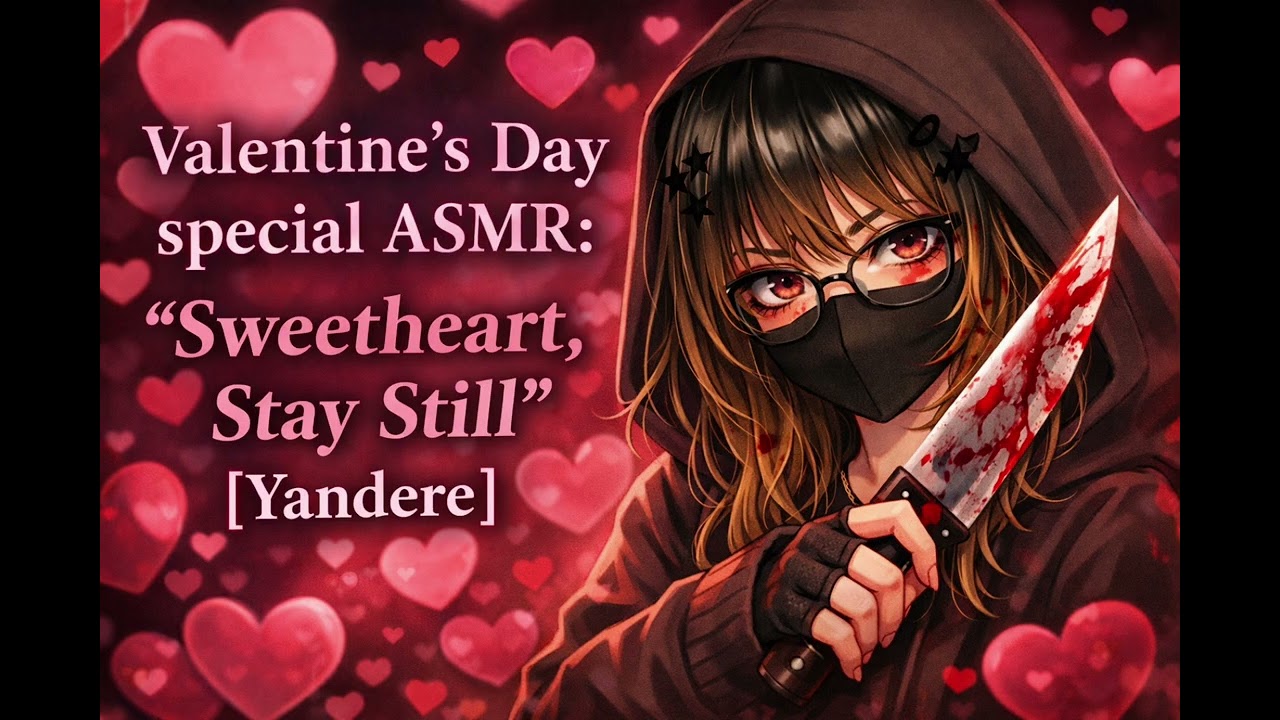 [GF ASMR] Valentine’s Day special ASMR! “Sweetheart..￼Stay still” [Yandere]