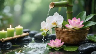Relaxing Sleep Music + Bamboo Water Fountain 🌿 Meditation Music, Stress Relief Music, Calm the Mind