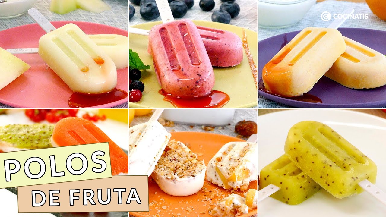 POLOS de FRUTA caseros 🥝​🍈​🍉​ Helados saludables y sin azúcar ☀️​😎​ Cocinatis