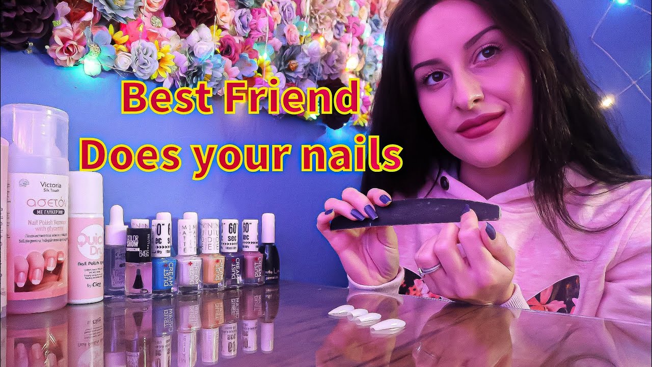 GREEK ASMR | Best friend gives you a manicure p(^_^)q #ελληνικοασμρ #nails #chitchat