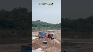 Tata Hitachi excavator loading tata truck #automobile #automobile #xcavator #automobile #caterpillar
