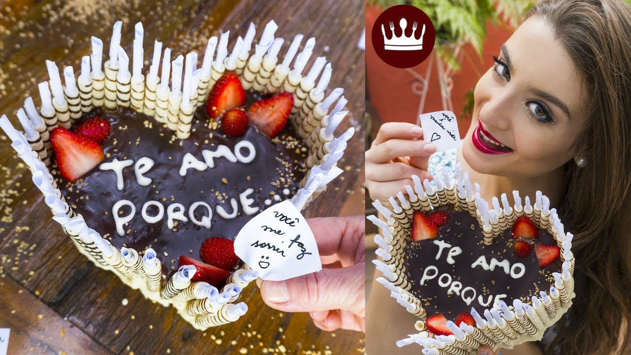 TORTA DE CANUDINHO COM RECADOS (Dia dos Namorados) | Cozinha do Bom Gosto | Gabi Rossi