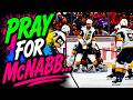 Brayden McNabb Injury slapshot to face by Nikolaj Ehlers | Golden Knights vs Hurricanes Highlights