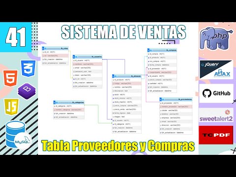41 Relacionando la TABLA PROVEEDORES Y COMPRAS del Sistema de Ventas con (PHP y MySql) FullStack