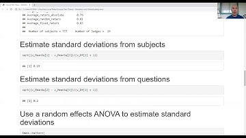 Classical Test Theory - Reliability and Generalizability