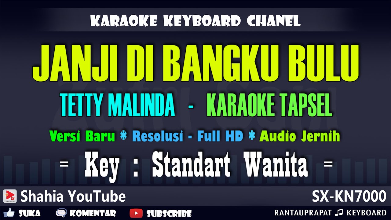 JANJI DI BANGKU BULU KARAOKE TAPSEL TETTY MALINDA