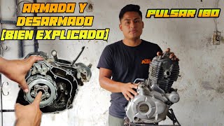 ARMADO Y DESARMADO DE MOTOR PULSAR 180 / UG 🔧 PASO A PASO (BIEN EXPLICADO) APRENDE MECÁNICA 🔩