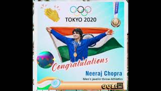 Neeraj chopra ##Tokyo Olympics## Gold  winner @@ from javelin throw athletics