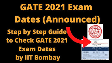 GATE 2021 Exam Dates (Announced)- How to Check GATE 2021 Important Exam Dates by IIT Bombay Official