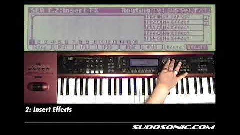 Korg Karma Tutorial Lesson - Sequencing 2: Insert Effects Menus