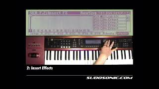 Korg Karma Tutorial Lesson - Sequencing 2: Insert Effects Menus