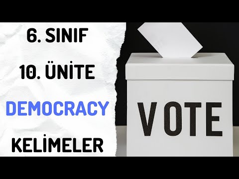 6. SINIF 10. ÜNİTE DEMOCRACY KELİMELERİ