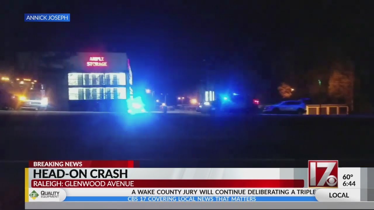 Headon crash on Glenwood Road in Raleigh YouTube