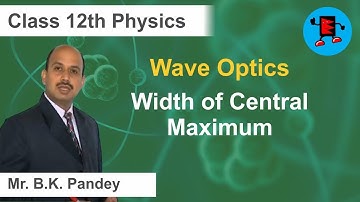 CBSE Class 12 Physics Wave Optics Width of Central Maximum |Extraminds