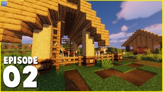 Minecraft | Shaders Survival Episode 2 - HORSE STABLE!