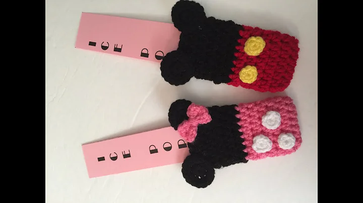 Adorable Crocheted Minnie & Mickey Otter with Freezer Ice Pop Cozies