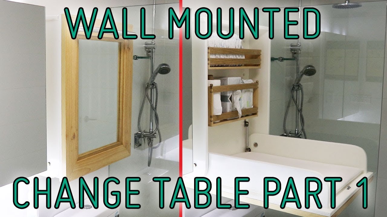 wall mounted folding changing table