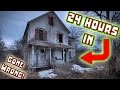Attacked 24 hour overnight challenge in abandoned haunted house  sneaking into haunted house