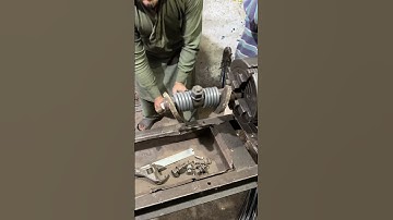 Witness The skill of Pakistani Artisans as They Craft a Double-Sided Spring on a Lathe! #shorts #diy