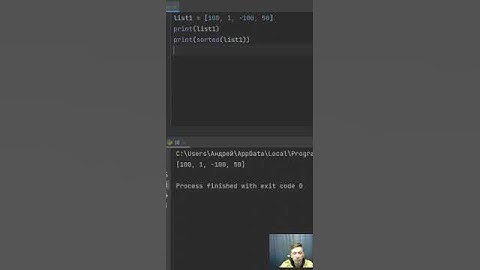Как отсортировать список по возрастанию и по убыванию на python short #shorts